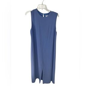 Elegant Lewit Sleeveless Cornflower Blue Midi Dress